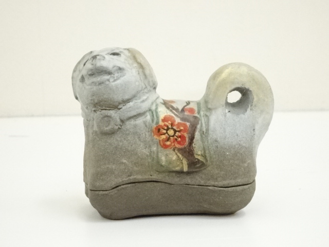  小倉健造　犬香合（共箱）